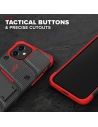 Buy Zizo Bolt Cover - Case for iPhone 12 Mini with Military Grade + Glass Screen Protector & Kickstand and Holster (Black/Red) - ZIZ048BLKRED - {ean13} - Home Screen Store Europe