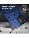 Kup Pancerne etui Zizo Bolt Cover Apple iPhone 12 mini ze szkłem 9H na ekran + podstawka & uchwyt do paska (niebieski/czarny) - ZIZ050BLUBLK - {ean13} - Sklep Home Screen
