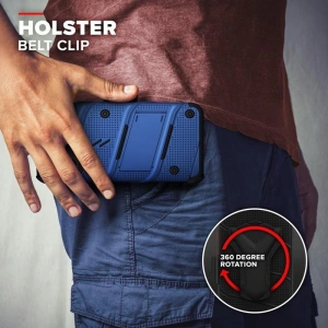 Kup Páncélozott tok Zizo Bolt Cover Apple iPhone 12 mini 9H üveggel a képernyőre + állvány & övcsat (kék/fekete) - ZIZ050BLUBLK - {ean13} - Sklep Home Screen