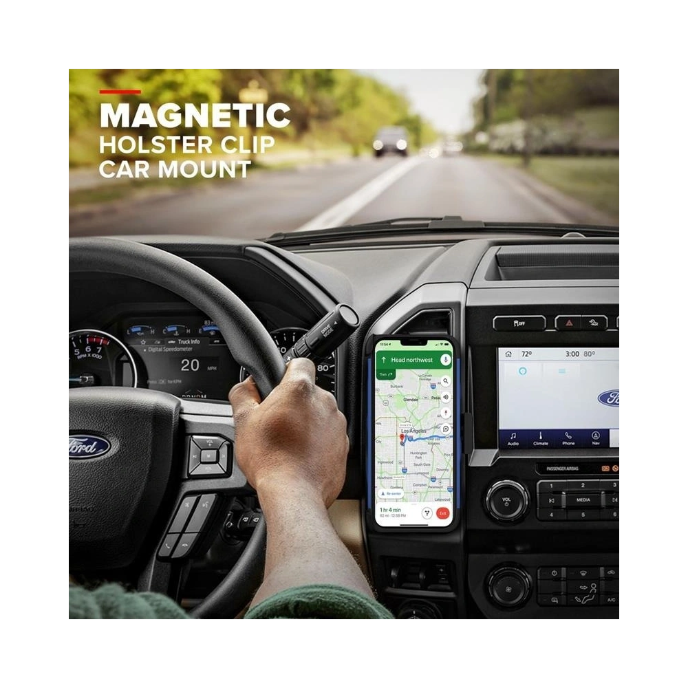 Pancerne etui Zizo Bolt Cover Apple iPhone 12 mini ze szkłem 9H na ekran + podstawka & uchwyt do paska (niebieski/czarny)