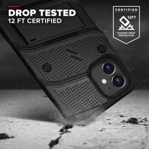 Kup Panzergeländehülle Zizo Bolt Cover Apple iPhone 12 mini mit 9H-Glas auf dem Bildschirm + Ständer & Gürtelclip (schwarz) - ZIZ051BLK - {ean13} - Sklep Home Screen