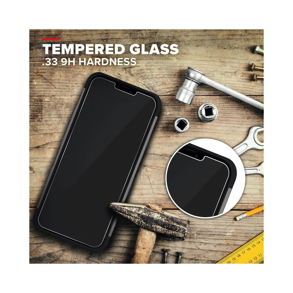 Pancerne etui Zizo Bolt Cover Apple iPhone 12/12 Pro ze szkłem 9H na ekran + podstawka & uchwyt do paska (szary)