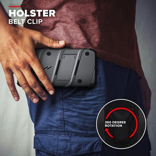 Kup Etui de protecție Zizo Bolt Cover Apple iPhone 12/12 Pro cu sticlă 9H pentru ecran + suport & prindere pentru curea (gri) - ZIZ052GRY - {ean13} - Sklep Home Screen