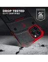Kup Panzerschutzhülle Zizo Bolt Cover Apple iPhone 12/12 Pro mit 9H Glas auf dem Bildschirm + Ständer & Gürtelclip (schwarz/rot) - ZIZ053BLKRED - {ean13} - Sklep Home Screen