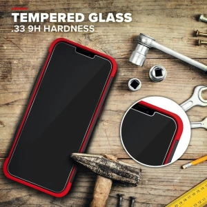 Kup Páncélozott tok Zizo Bolt Cover Apple iPhone 12/12 Pro 9H üveggel a képernyőre + állvány és övcsat (fekete/piramis) - ZIZ053BLKRED - {ean13} - Sklep Home Screen