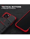 Kup Pachet etui Zizo Bolt pentru Apple iPhone 12/12 Pro cu sticlă 9H pe ecran + suport și prindere pentru curea (negru/roșu) - ZIZ053BLKRED - {ean13} - Sklep Home Screen