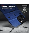 Kup Pancerne etui Zizo Bolt Cover Apple iPhone 12/12 Pro ze szkłem 9H na ekran + podstawka & uchwyt do paska (niebieski/czarny) - ZIZ054BLUBLK - {ean13} - Sklep Home Screen