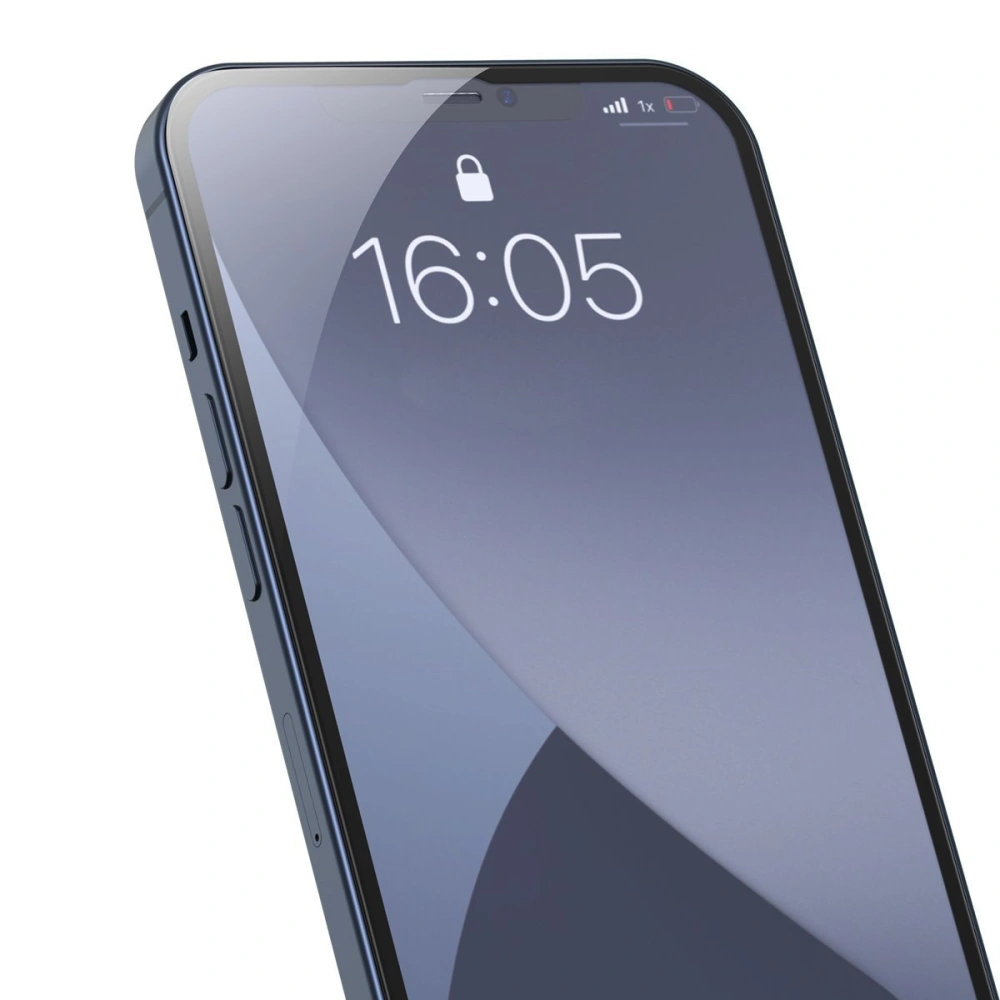 Szkło hartowane 0.23mm TE01 Baseus Apple iPhone 12 mini (2szt.) czarne