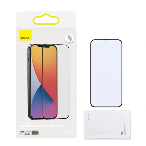 Kup Sticlă securizată 0.23mm TE01 Baseus Apple iPhone 12 mini (2buc.) negru - BSU1862 - {ean13} - Sklep Home Screen
