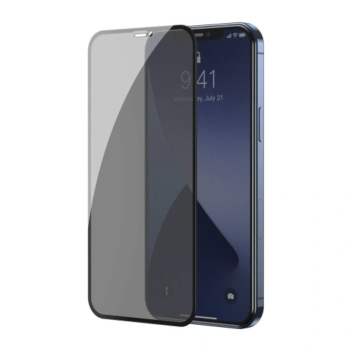Buy Tempered glass 0.3mm Baseus with Privatization filter Apple iPhone 12 mini (2pcs) black - BSU1863 - {ean13} - Home Screen Store Europe