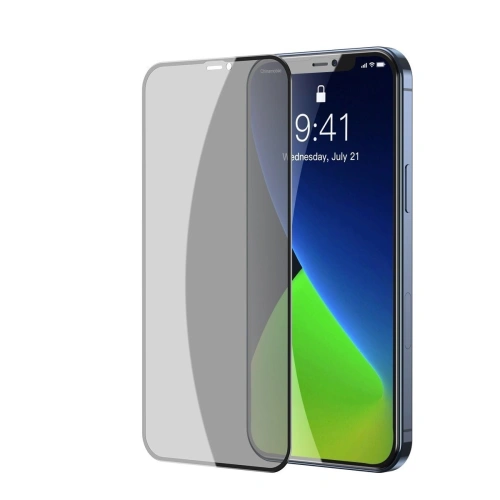 Buy Tempered glass 0.23mm with privatization filter Baseus Apple iPhone 12 Pro Max (2pcs) - BSU1865 - {ean13} - Home Screen Store Europe