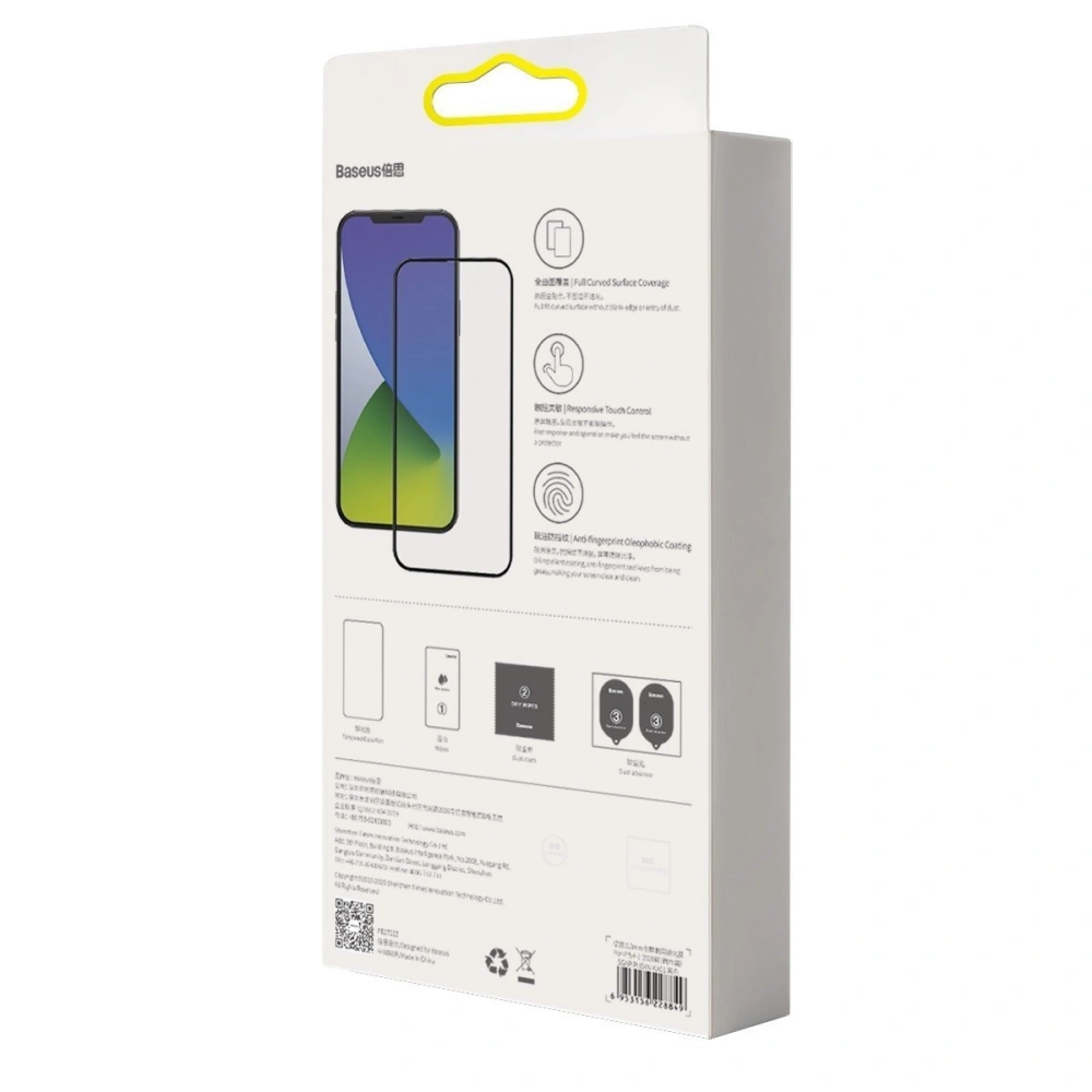 Szkło hartowane 0.3mm Baseus Apple iPhone 12 Pro Max (2szt.) czarne