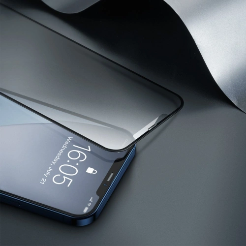Kup Gehärtetes Glas 0.25mm KM01 Baseus Apple iPhone 12 Pro Max (2 Stück) schwarz - BSU1870 - {ean13} - Sklep Home Screen