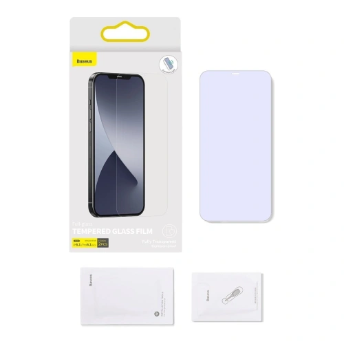 Buy Tempered glass 0.3mm Baseus with light filter Apple iPhone 12/12 Pro (2pcs) - BSU1871 - {ean13} - Home Screen Store Europe