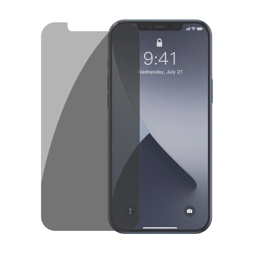 Buy Tempered glass 0.3mm Baseus with Privatization filter Apple iPhone 12 Pro Max (2pcs) - BSU1874 - {ean13} - Home Screen Store Europe