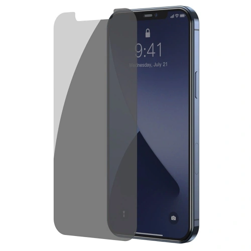 Kup Gehärtetes Glas mit privatisierendem Filter 0.3mm Baseus Apple iPhone 12 Pro Max (2 Stück) - BSU1874 - {ean13} - Sklep Home Screen