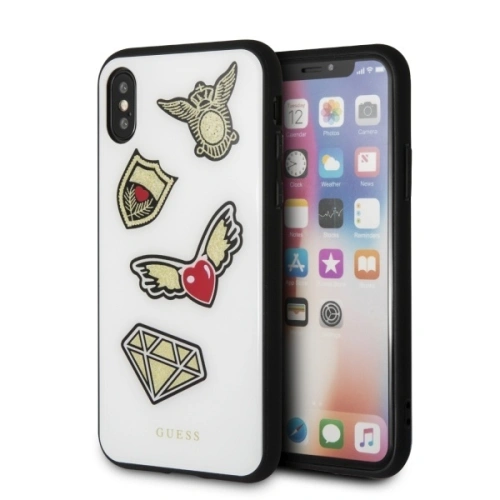 Kup Guess Apple Tasche GUHCPXACCAWH iPhone XS/X weiß/weiß Hartschalenetui Iconic - GUE710WHT - {ean13} - Sklep Home Screen