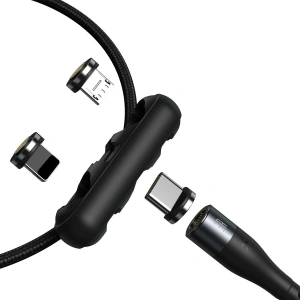 Buy USB Baseus Fast 4in1 USB to USB-C / Lightning / Micro 3A 1m (gray + black) - BSU1883GRYBLK - {ean13} - Home Screen Store Europe