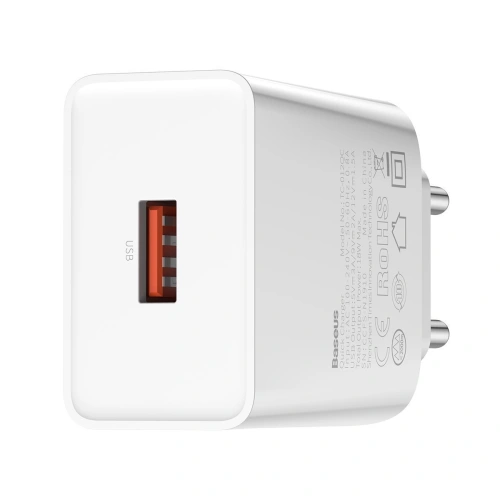 Buy Baseus Quick Charger PD + QC 3.0 18W (white) - BSU1884WHT - {ean13} - Home Screen Store Europe