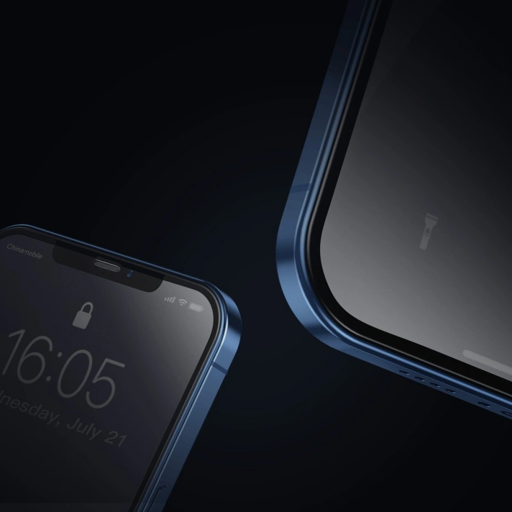 Szkło hartowane 0.25mm KM01 Baseus Apple iPhone 12/12 Pro (2szt.) czarne