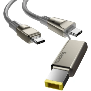 Buy Baseus Flash Series Fast Charging Data Cable with Square Lenovo Head Type-C to C+DC 100W 2m Grey - BSU1895GRY - {ean13} - Home Screen Store Europe