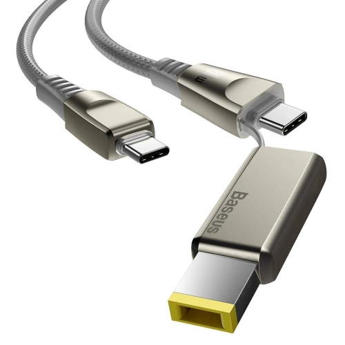Kup Cablul 2w1 Baseus Flash Series, USB-C la USB-C / conector Lenovo, 100W, 2m (gri) - BSU1895GRY - {ean13} - Sklep Home Screen