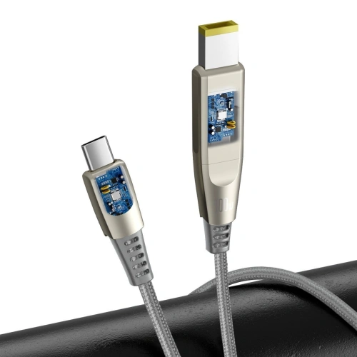 Kup Cablul 2w1 Baseus Flash Series, USB-C la USB-C / conector Lenovo, 100W, 2m (gri) - BSU1895GRY - {ean13} - Sklep Home Screen
