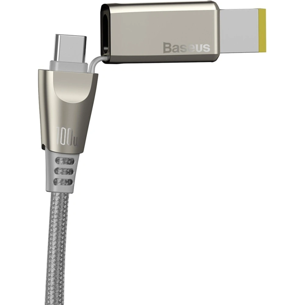 Kabel 2w1 Baseus Flash Series, USB-C do USB-C / wtyczka Lenovo, 100W, 2m (szary)
