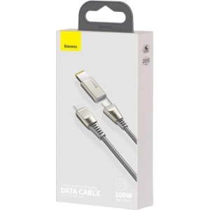 Buy Baseus Flash Series Fast Charging Data Cable with Square Lenovo Head Type-C to C+DC 100W 2m Grey - BSU1895GRY - {ean13} - Home Screen Store Europe