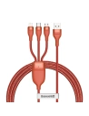 Buy 3in1 USB cable Baseus Flash Series, USB-C + micro USB + Lightning, 40W, 5A, 1.2m (orange) - BSU1896ORG - {ean13} - Home Screen Store Europe