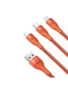 Kup Baseus 1.2m USB 3-in-1 Kabel Flash Series, USB-C + micro USB + Lightning, 40W, 5A, (orange) - BSU1896ORG - {ean13} - Sklep Home Screen