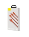 Buy 3in1 USB cable Baseus Flash Series, USB-C + micro USB + Lightning, 40W, 5A, 1.2m (orange) - BSU1896ORG - {ean13} - Home Screen Store Europe