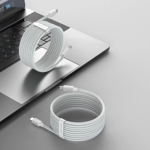Baseus 1.5m USB-C zu Lightning Kabel Simple Wisdom, PD, 20W, (weiß) 2 Stk.