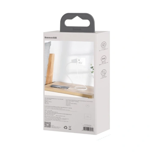 Buy Baseus Simple Wisdom Data Cable Kit USB-C to Lightning PD 20W (2PCS/Set) 1.5m White - BSU1897WHT - {ean13} - Home Screen Store Europe