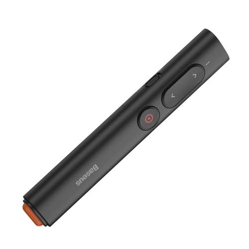 Kup Controler multifuncțional Baseus Orange Dot pentru prezentări, cu indicator laser, fără baterii (negru) - BSU1898BLK - {ean13} - Sklep Home Screen