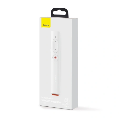 Kup Baseus Multifunktions-Fernbedienung Orange Dot für Präsentationen, mit Laserpointer, ohne Batterien (weiß) - BSU1899WHT - {ean13} - Sklep Home Screen