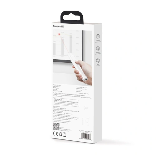 Kup Telecomandă multifuncțională Baseus Orange Dot pentru prezentări, cu indicator laser, fără baterii (albă) - BSU1899WHT - {ean13} - Sklep Home Screen
