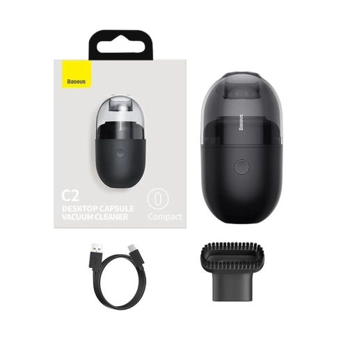 Kup Bezdrátový mini stolní vysavač Baseus Capsule C2, 1000Pa (černý) - BSU1900BLK - {ean13} - Sklep Home Screen