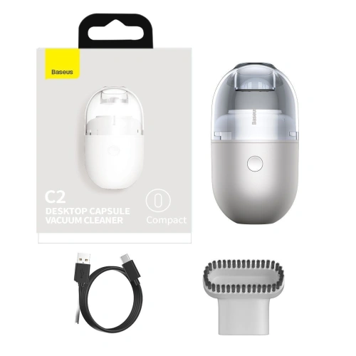Buy Baseus C2 Desktop Capsule Vacuum Cleaner White - BSU1901WHT - {ean13} - Home Screen Store Europe