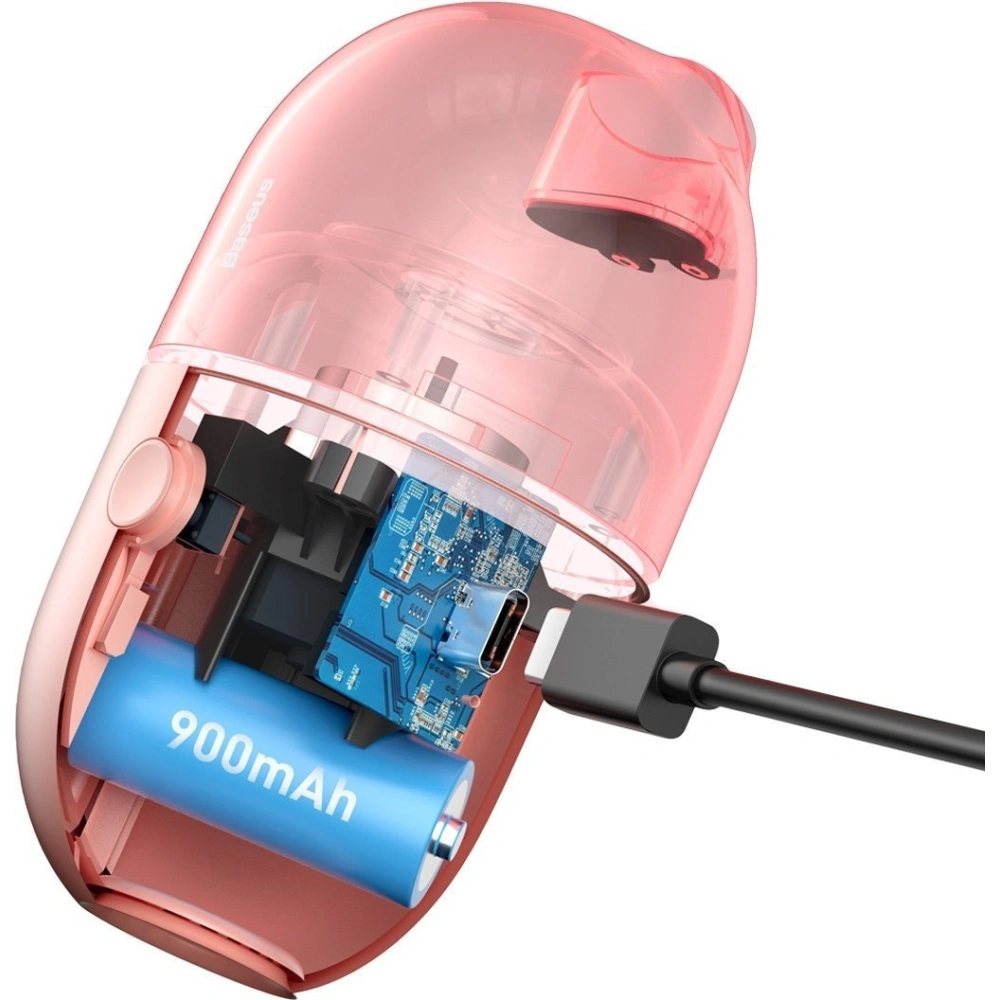 Bezprzewodowy mini odkurzacz biurkowy Baseus Capsule C2, 1000Pa (różowy)