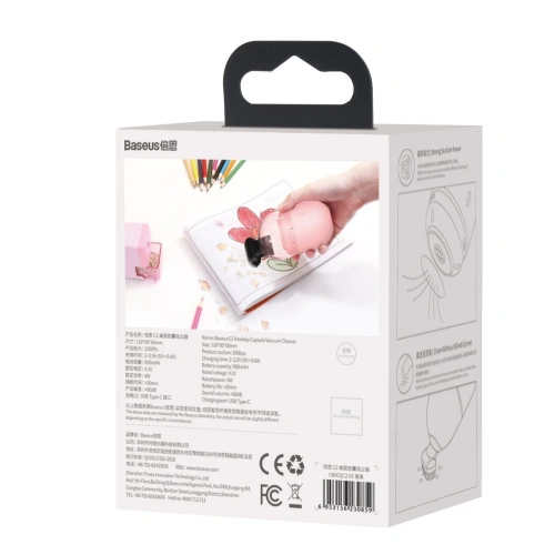 Buy Baseus C2 Desktop Capsule Vacuum Cleaner Pink - BSU1902PNK - {ean13} - Home Screen Store Europe