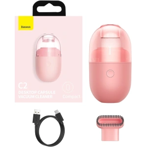 Kup Vezeték nélküli mini asztali porszívó Baseus Capsule C2, 1000Pa (rózsaszín) - BSU1902PNK - {ean13} - Sklep Home Screen