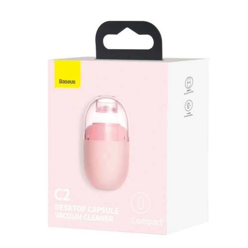 Buy Baseus C2 Desktop Capsule Vacuum Cleaner Pink - BSU1902PNK - {ean13} - Home Screen Store Europe