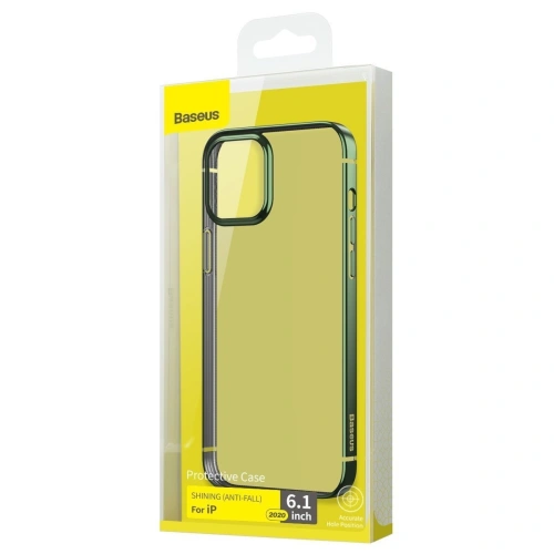 Kup Przezroczyste etui Baseus Shining Case Apple iPhone 12/12 Pro (zielony) - BSU1905GRN - {ean13} - Sklep Home Screen