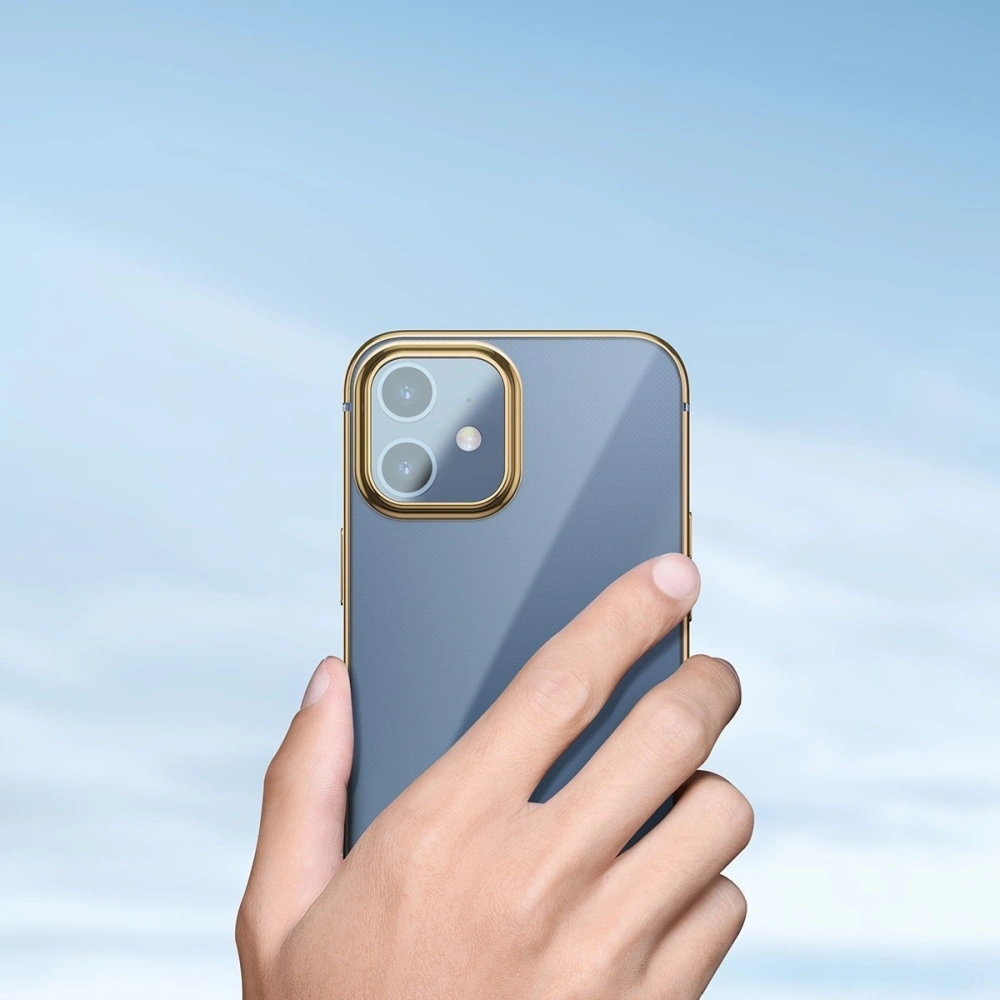 Przezroczyste etui Baseus Shining Case Apple iPhone 12/12 Pro (złoty)
