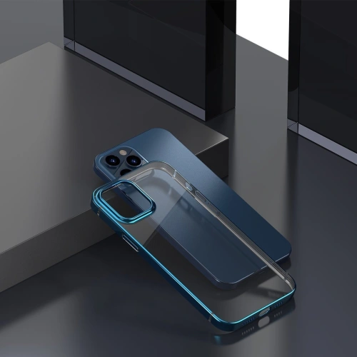 Kup Etui transparent Baseus Shining Case Apple iPhone 12/12 Pro (albastru) - BSU1907BLU - {ean13} - Sklep Home Screen
