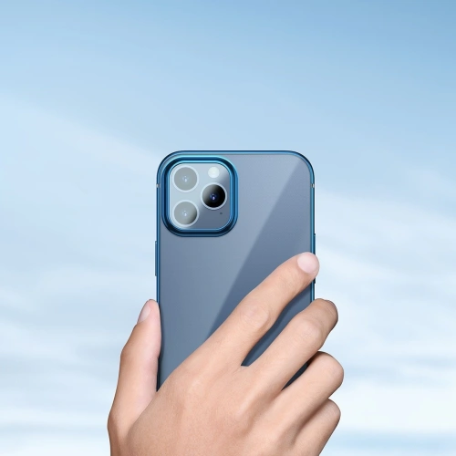 Kup Etui transparent Baseus Shining Case Apple iPhone 12/12 Pro (albastru) - BSU1907BLU - {ean13} - Sklep Home Screen
