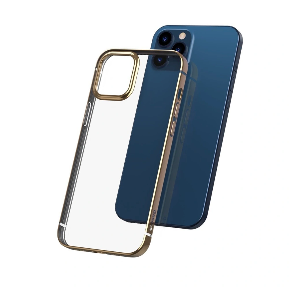 Przezroczyste etui Baseus Shining Case Apple iPhone 12/12 Pro (złoty)