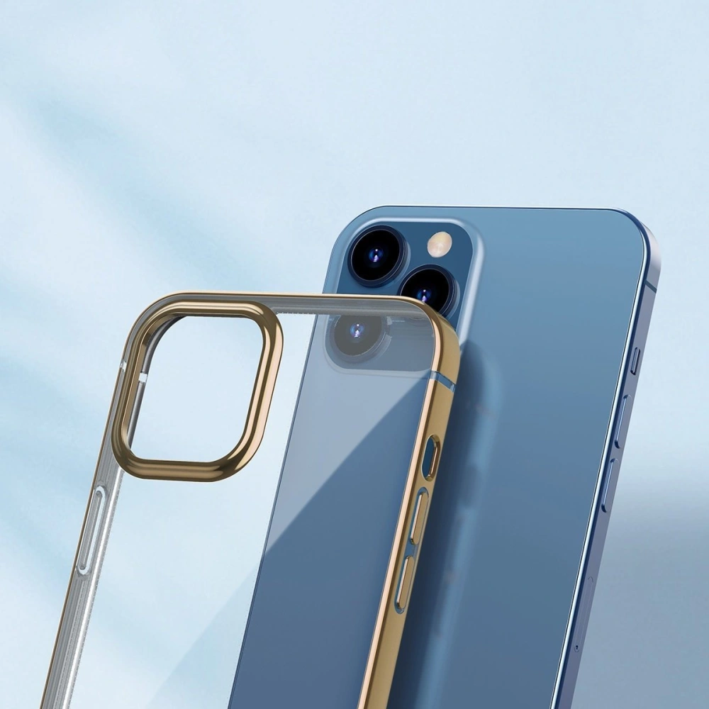 Przezroczyste etui Baseus Shining Case Apple iPhone 12/12 Pro (złoty)
