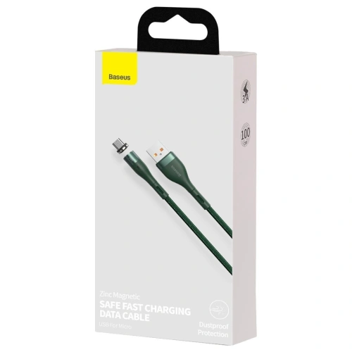 Kup Kabel magnetyczny USB - Micro USB Baseus Zinc 2.1A 1m (zielony) - BSU1911GRN - {ean13} - Sklep Home Screen